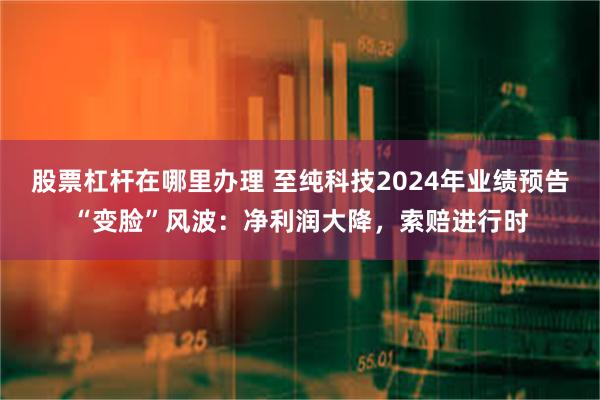 股票杠杆在哪里办理 至纯科技2024年业绩预告“变脸”风波：净利润大降，索赔进行时
